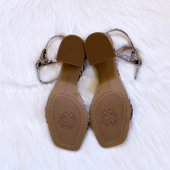Vince Camuto Nendan Snake Print Leather Sandals - Picture 8 of 8